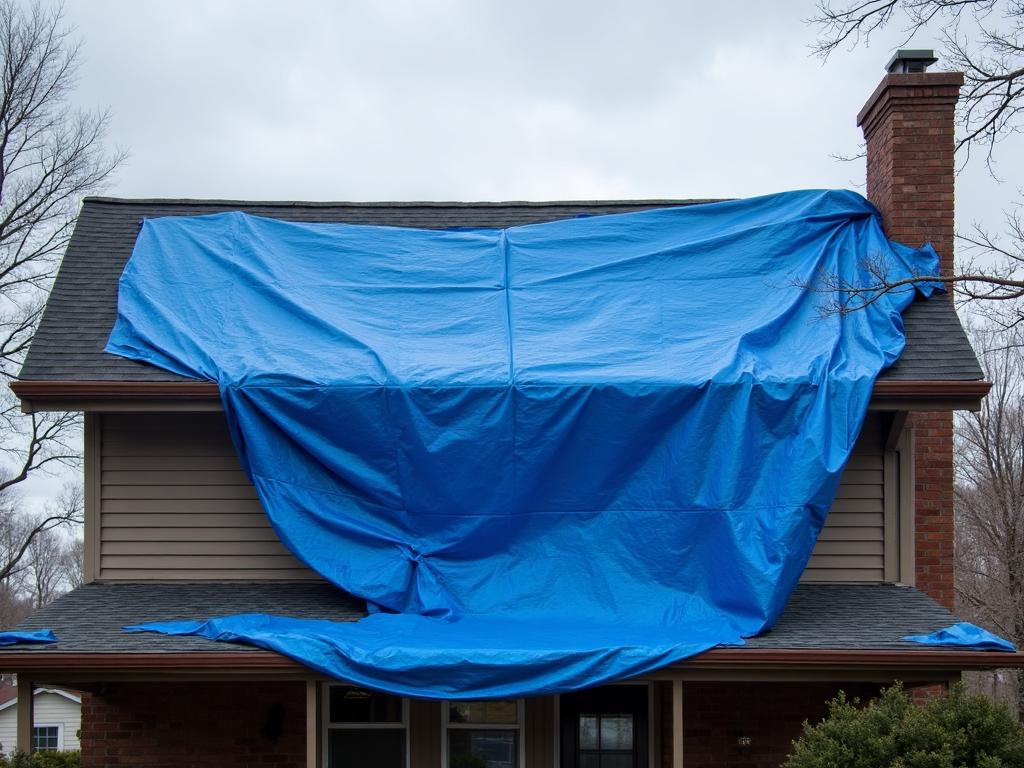 Water damage from storm-damaged roof in Cincinnati