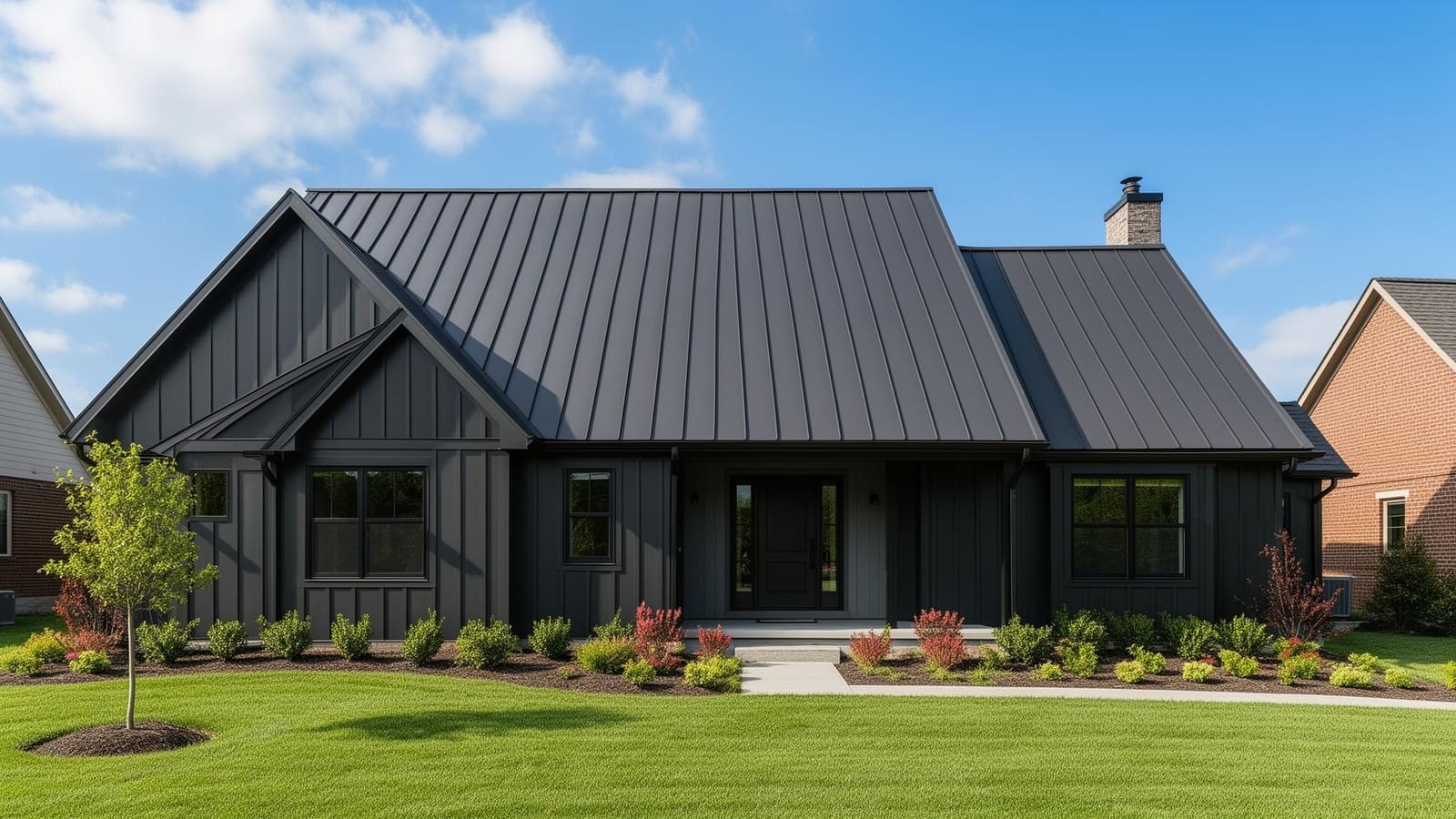 Standing seam metal roof installed by Rooftop Relief on a Greater Cincinnati home