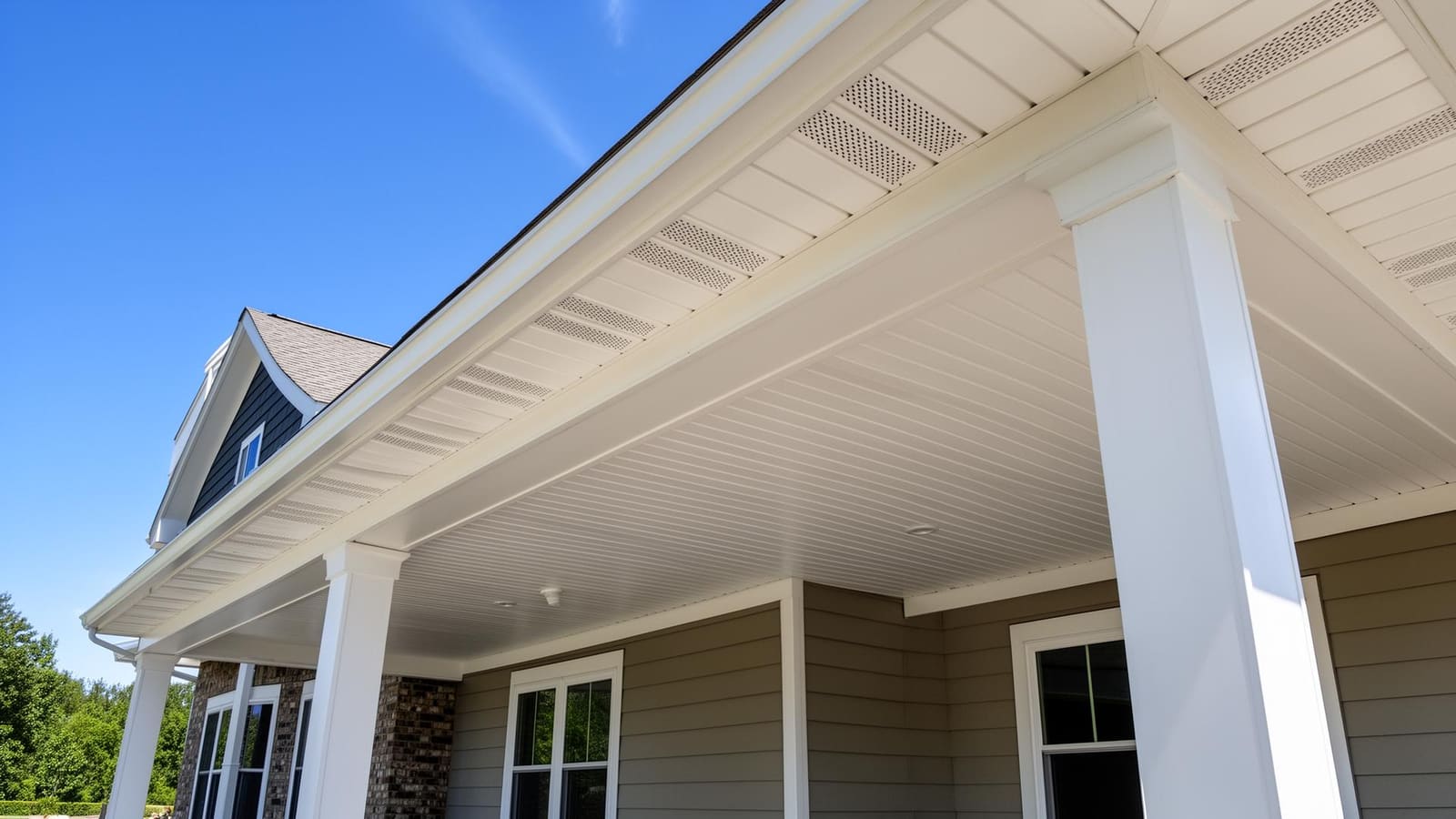 New soffit and fascia installed by Rooftop Relief on a Greater Cincinnati home
