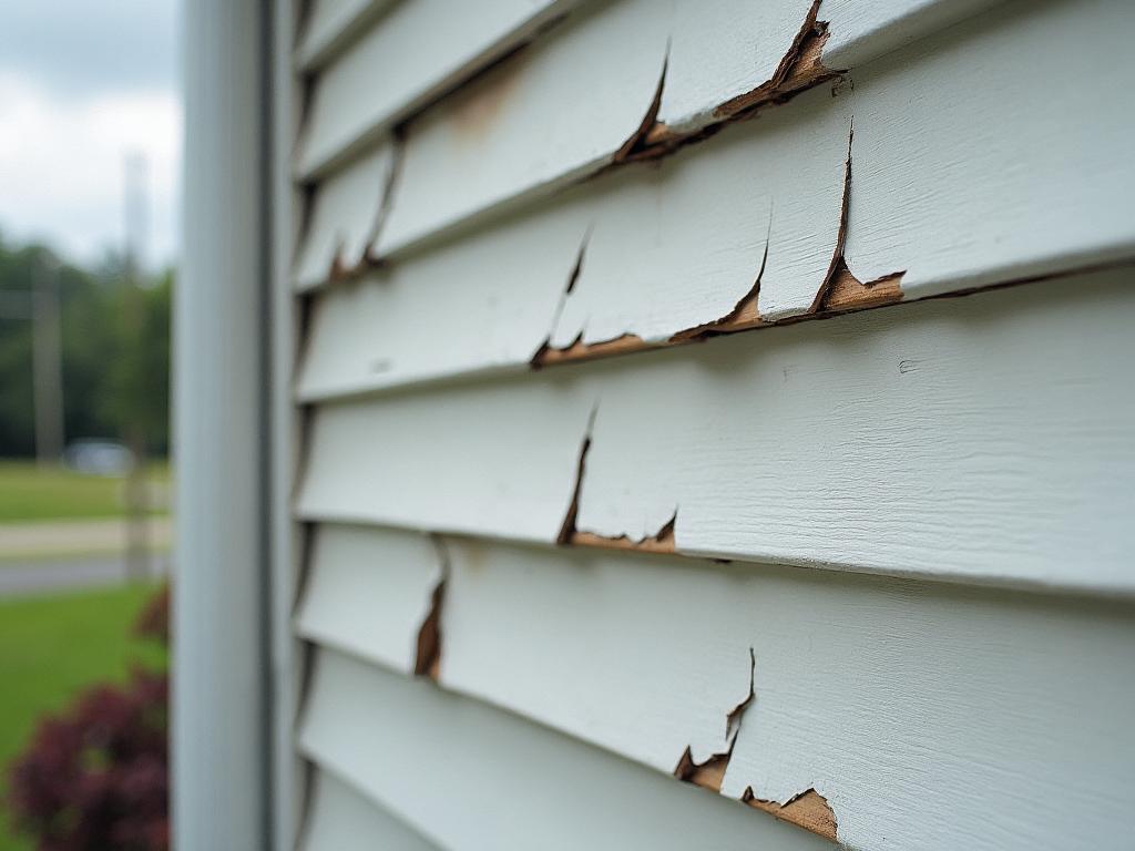 Damaged fascia and soffit needing repair