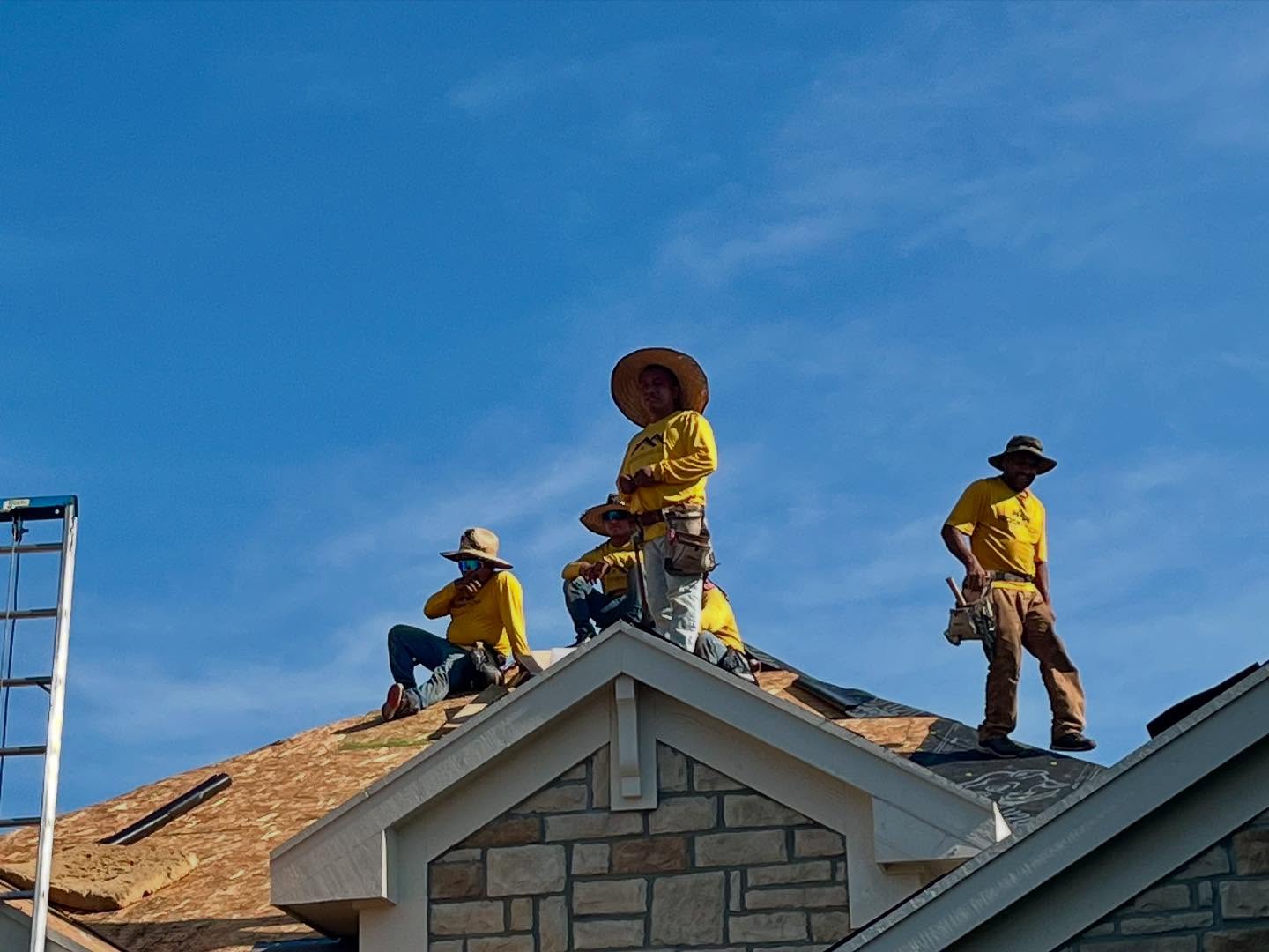 Rooftop Relief team on a Cincinnati rooftop